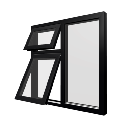 Style 28 Black Aluminium Window