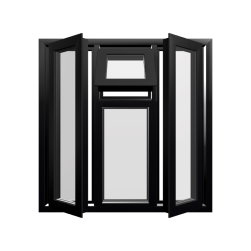 Style 47 Black Aluminium Window