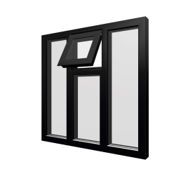 Style 45 Black Aluminium Window