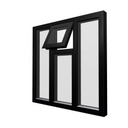 Style 37 Black Aluminium Window