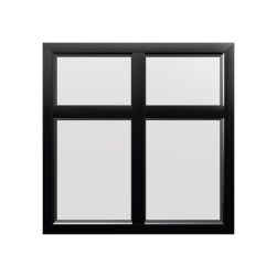 Style 19 Black Aluminium Window