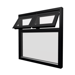 Style 20 Black Aluminium Window