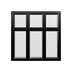 Style 56 Black Aluminium Window