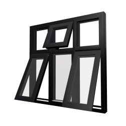 Style 54 Black Aluminium Window