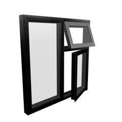 Style 23 Black Aluminium Window