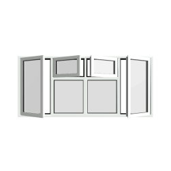 Style 78 White Aluminium Window