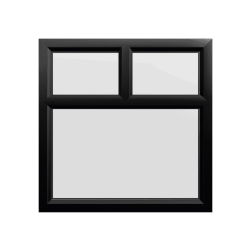 uPVC Window Black Woodgrain