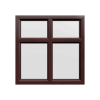 uPVC Window Rosewood Woodgrain