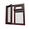 uPVC Window Rosewood Woodgrain