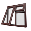 uPVC Window Rosewood Woodgrain