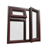 uPVC Window Rosewood Woodgrain