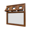 uPVC Window Golden Oak