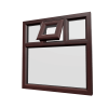 uPVC Window Rosewood Woodgrain