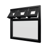 uPVC Window Black Woodgrain