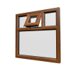 uPVC Window Golden Oak
