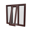 uPVC Window Rosewood Woodgrain