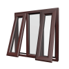 uPVC Window Rosewood Woodgrain