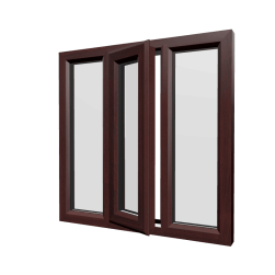 uPVC Window Rosewood Woodgrain