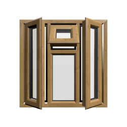 uPVC Window Irish Oak