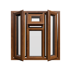 uPVC Window Golden Oak