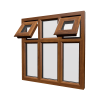 uPVC Window Golden Oak