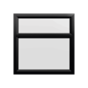uPVC Window Black Woodgrain