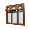 uPVC Window Golden Oak