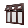 uPVC Window Rosewood Woodgrain