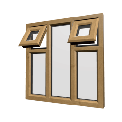 uPVC Window Irish Oak