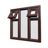 uPVC Window Rosewood Woodgrain