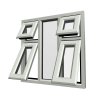 uPVC Window Agate Grey