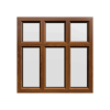 uPVC Window Golden Oak