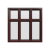 uPVC Window Rosewood Woodgrain