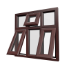 uPVC Window Rosewood Woodgrain