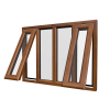 uPVC Window Golden Oak