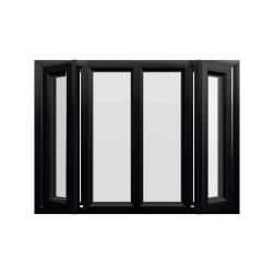 uPVC Window Black Woodgrain