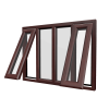 uPVC Window Rosewood Woodgrain