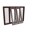uPVC Window Rosewood Woodgrain
