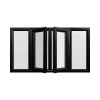 uPVC Window Black Woodgrain