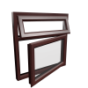 uPVC Window Rosewood Woodgrain