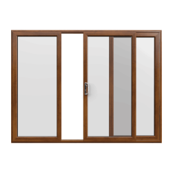 Golden Oak uPVC Sliding Door