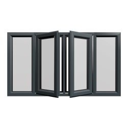 Casement 75 uPVC Window Anthracite Grey