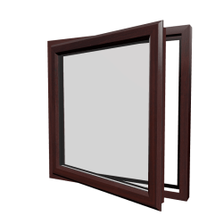 uPVC Window Rosewood Woodgrain