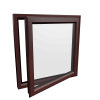 uPVC Window Rosewood Woodgrain