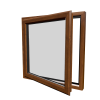uPVC Window Golden Oak