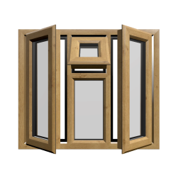 Casement 47 uPVC Window Irish Oak