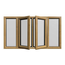 Casement 75 uPVC Window Irish Oak